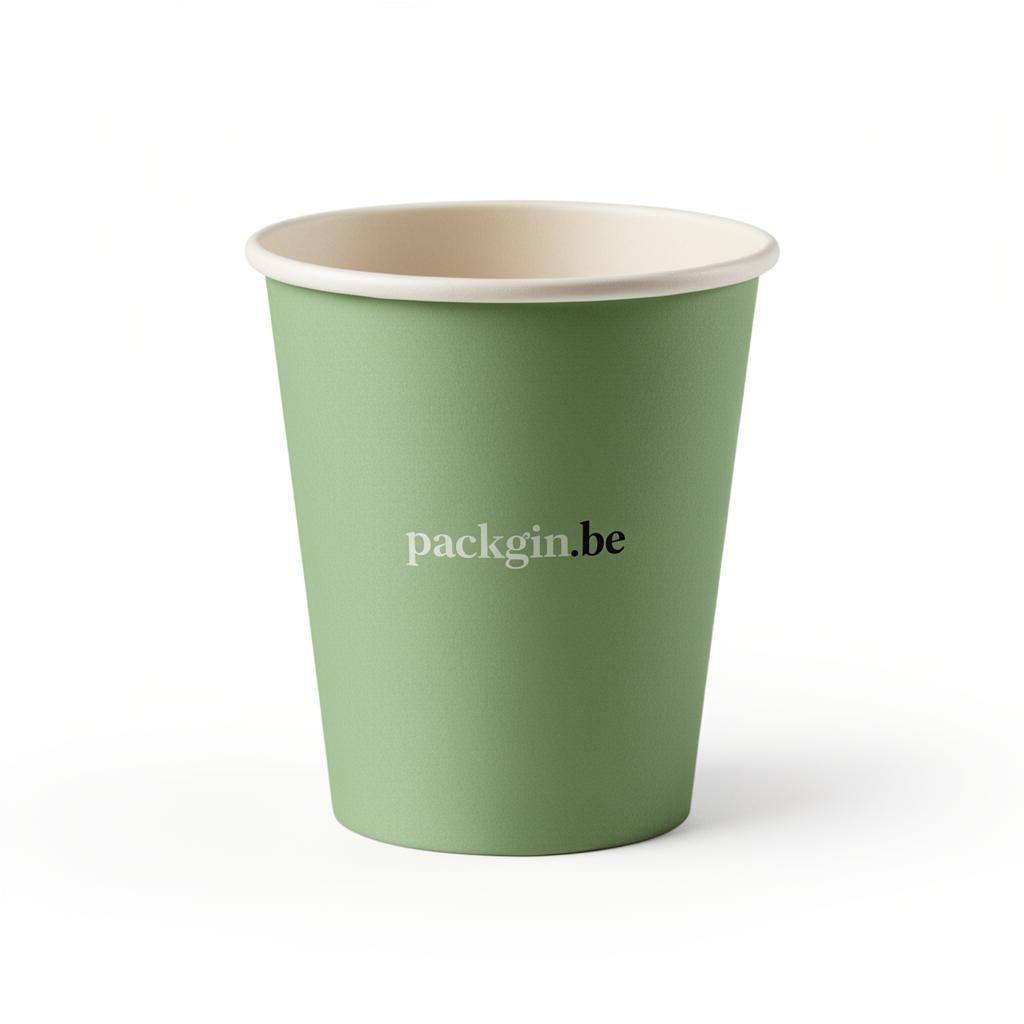 Bedrukte packgin.be koffiebeker